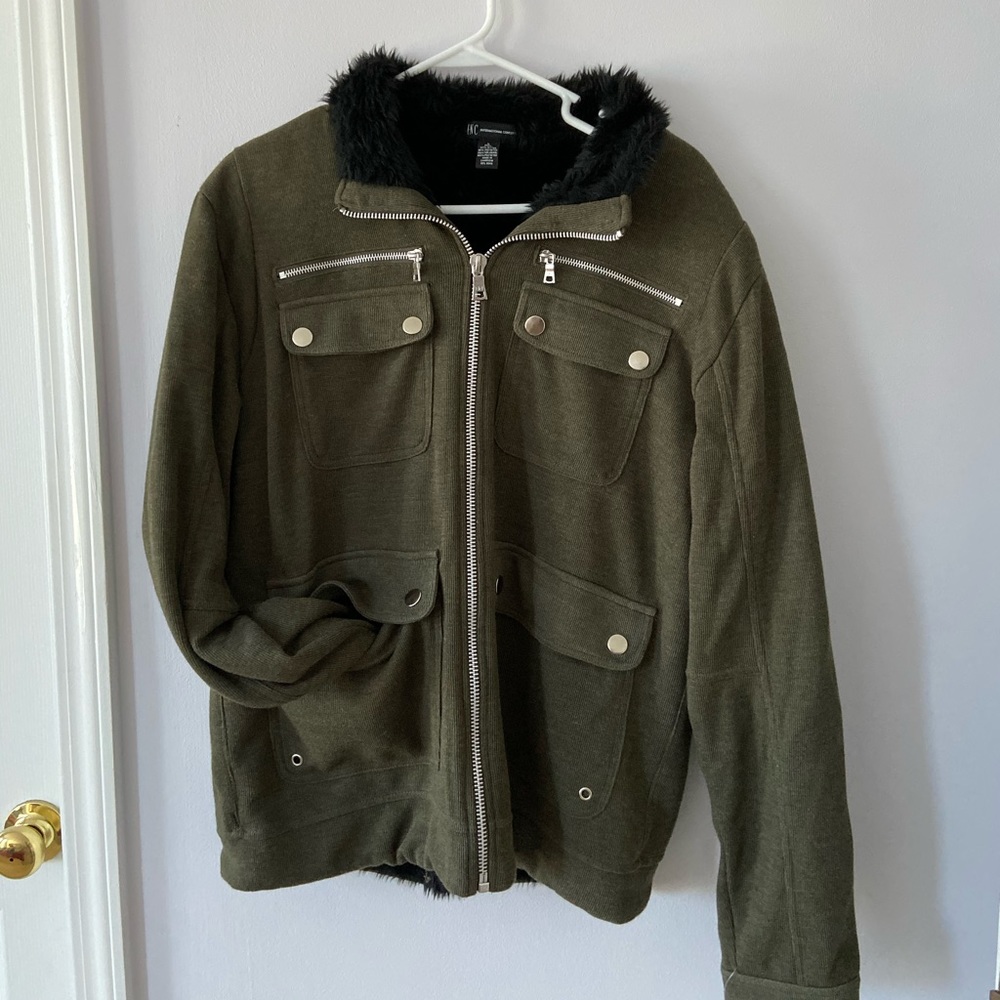 NEW WITH TAGS faux fur lined INC jacket